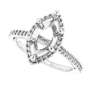 14K X1 White 12 x 6 mm Marquise - BN & CO JEWELRY