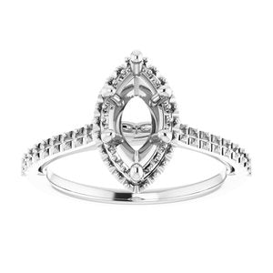 14K White 10 x 5 mm Marquise - BN & CO JEWELRY