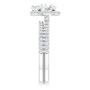 14K White 8 x 6 mm Pear - BN & CO JEWELRY