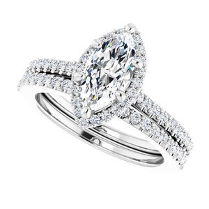 14K White 10 x 5 mm Marquise - BN & CO JEWELRY