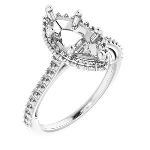 14K X1 White 12 x 6 mm Marquise - BN & CO JEWELRY