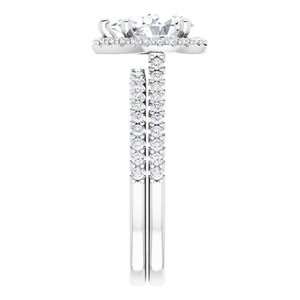 14K White 9 x 6 mm Pear - BN & CO JEWELRY