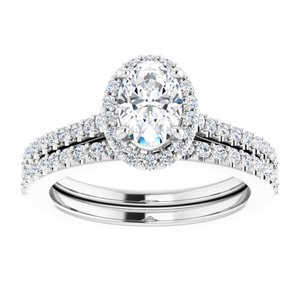 14K White 7 x 5 mm Oval - BN & CO JEWELRY