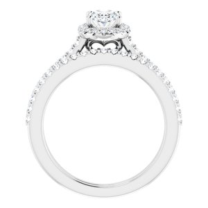 14K White 7 x 5 mm Oval - BN & CO JEWELRY