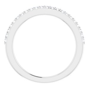 14K White 1/5 CTW Diamond Band for 1.3 mm Round Ring - BN & CO JEWELRY