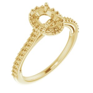 14K Yellow 7 x 5 mm Oval - BN & CO JEWELRY