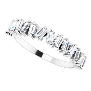 14K White 7/8 CTW Lab-Grown Diamond Anniversary Band - BN & CO JEWELRY