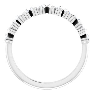 14K White 7/8 CTW Lab-Grown Diamond Anniversary Band - BN & CO JEWELRY