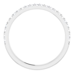 14K White 1/4 CTW Diamond Band for 5 mm Cushion Ring - BN & CO JEWELRY