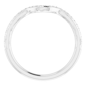 14K White 1/8 CTW Diamond Band for 7x5 mm Oval Ring - BN & CO JEWELRY