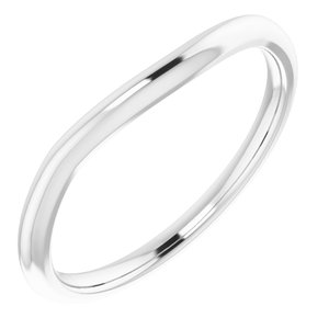 14K White Band for 6.5 mm Round Ring - BN & CO JEWELRY