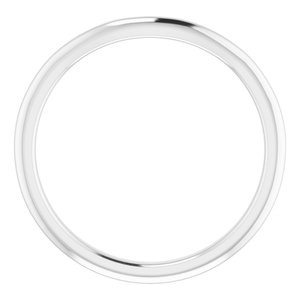 14K White Band for 6.5 mm Round Ring - BN & CO JEWELRY