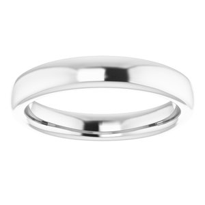 14K White Band for 8x6 mm Oval Ring - BN & CO JEWELRY