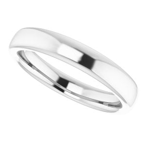 14K White Band for 8x6 mm Oval Ring - BN & CO JEWELRY