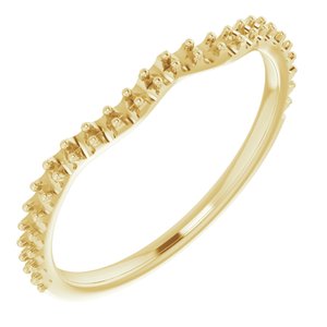 14K Yellow Band for 8x6 mm Oval Ring - BN & CO JEWELRY