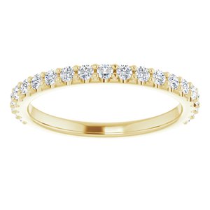 14K Yellow 3/8 CTW Natural Diamond Band for 6 mm Cushion Ring - BN & CO JEWELRY