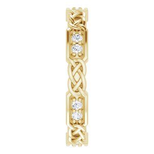 14K Yellow 1/5 CTW Natural Diamond Eternity Band Size 5 - BN & CO JEWELRY