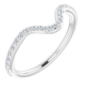 14K White 1/2 CTW Diamond Band for 9x6 mm Pear Ring - BN & CO JEWELRY