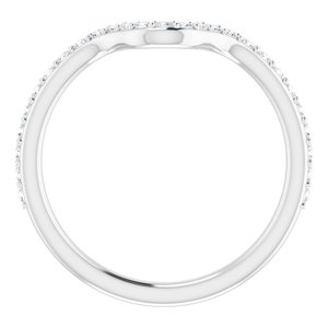 14K White 1/2 CTW Diamond Band for 9x6 mm Pear Ring - BN & CO JEWELRY