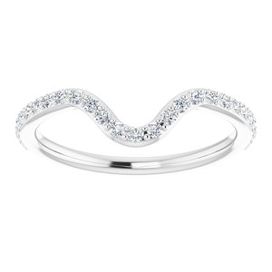 14K White 1/2 CTW Diamond Band for 9x6 mm Pear Ring - BN & CO JEWELRY