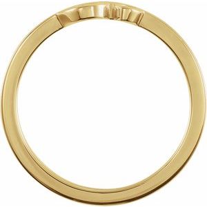 14K Yellow Petite Om Ring - BN & CO JEWELRY