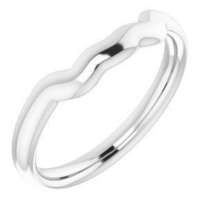 14K White Band for 6 mm Round Ring - BN & CO JEWELRY