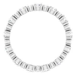 14K White 1 1/5 CTW Lab-Grown Diamond Eternity Band - BN & CO JEWELRY