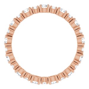 14K Rose 1 1/5 CTW Lab-Grown Diamond Eternity Band - BN & CO JEWELRY