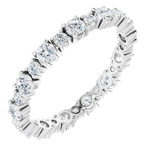 14K White 1 1/5 CTW Lab-Grown Diamond Eternity Band - BN & CO JEWELRY