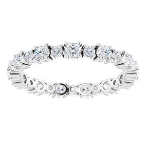 14K White 1 1/5 CTW Lab-Grown Diamond Eternity Band - BN & CO JEWELRY