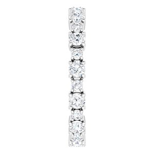 14K White 1 1/5 CTW Lab-Grown Diamond Eternity Band - BN & CO JEWELRY