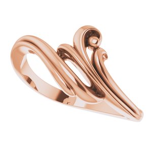 14K Rose Freeform Bypass Ring - BN & CO JEWELRY