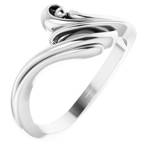 14K White Freeform Bypass Ring - BN & CO JEWELRY