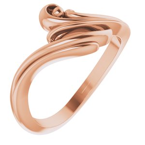 14K Rose Freeform Bypass Ring - BN & CO JEWELRY