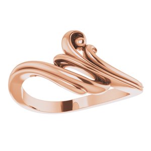 14K Rose Freeform Bypass Ring - BN & CO JEWELRY