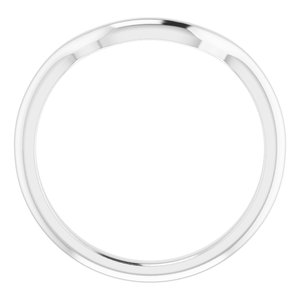 14K White Band for 5.5 mm Square Ring - BN & CO JEWELRY