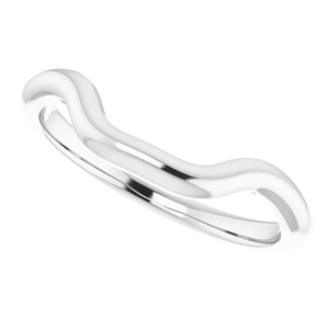 14K White Band for 7x5 mm Emerald Ring - BN & CO JEWELRY