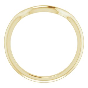 14K Yellow Band for 7x5 mm Emerald Ring - BN & CO JEWELRY