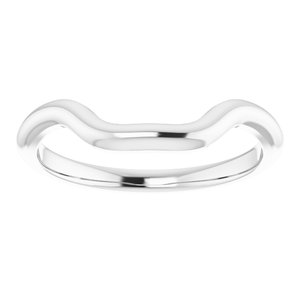 14K White Band for 7x5 mm Emerald Ring - BN & CO JEWELRY