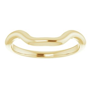 14K Yellow Band for 7x5 mm Emerald Ring - BN & CO JEWELRY