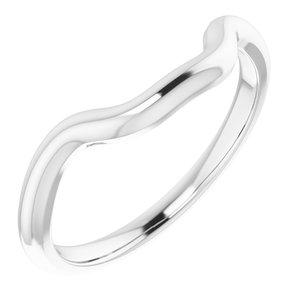 14K White Band for 7x5 mm Emerald Ring - BN & CO JEWELRY