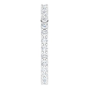 14K White 5/8 CTW Diamond Eternity Band Size 6 - BN & CO JEWELRY