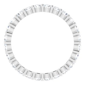 14K White 1 1/5 CTW Diamond Eternity Band Size 6 - BN & CO JEWELRY
