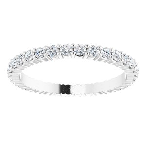 14K White 5/8 CTW Diamond Eternity Band Size 6 - BN & CO JEWELRY