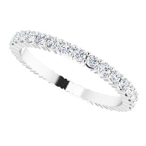 14K White 5/8 CTW Diamond Eternity Band Size 6 - BN & CO JEWELRY