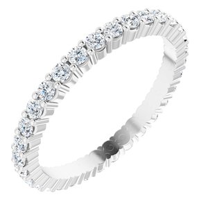 14K White 5/8 CTW Diamond Eternity Band Size 6 - BN & CO JEWELRY