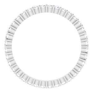 14K White 1/2 CTW Diamond Eternity Band Size 6 - BN & CO JEWELRY