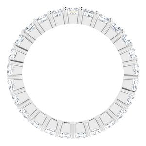 14K White 2 5/8 CTW Diamond Square Eternity Band Size 7 - BN & CO JEWELRY