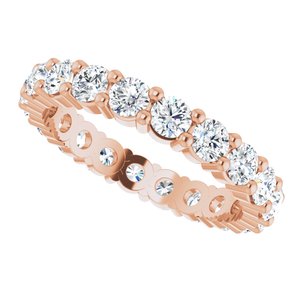 14K Rose 1 3/4 CTW Lab-Grown Diamond Eternity Band Size 4.5 - BN & CO JEWELRY