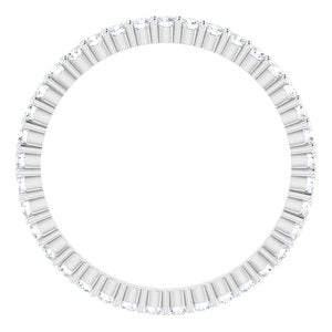 14K White 1/2 CTW Lab-Grown Diamond Eternity Band Size 7 - BN & CO JEWELRY